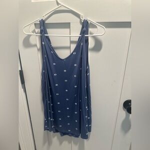 Aria Navy Polka Dot Tank Top